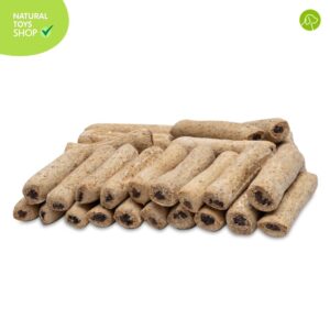 barquillos rellenos de fibra proteína snacks premios naturales y saludables para perros