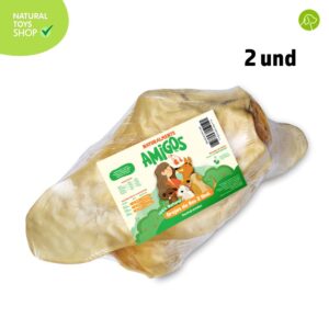 Orejas de res deshidratadas juguete natural para mascotas, snacks premios naturales, orgánicos y saludables para perros